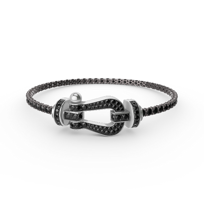 [⭐Clover Jewelry]FORCE  LARGE HORSESHOE FULL DIAMOND TENNIS BRACELET
